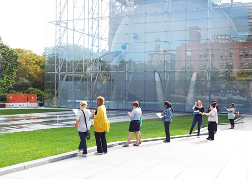 teachers on Life Walk on the Ross Terrace